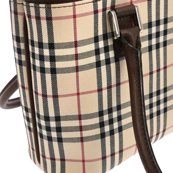 Burberry Beige Brown Burberry Check Tote Handbag - Picture 10 of 11